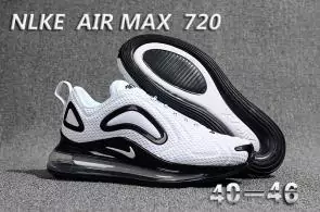 unisex nike air max 720 running chaussures i white black
